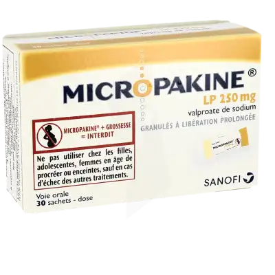 Micropakine L.p. 250 Mg, Granulés à Libération Prolongée En Sachet-dose à CHAMBÉRY