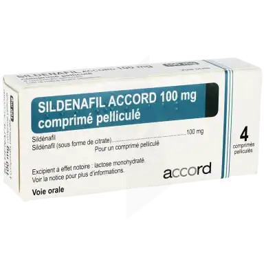 Sildenafil Accord 100 Mg, Comprimé Pelliculé à Saint-Médard-en-Jalles