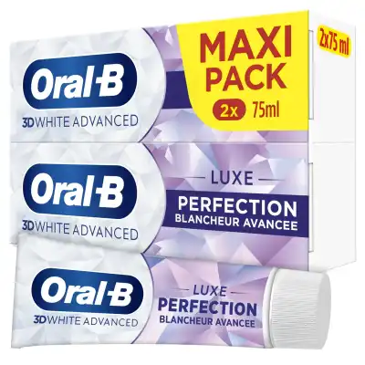 Oral B 3d White Advanced Luxe Perfection Dentifrice 2 Tubes De 75ml à Toulon
