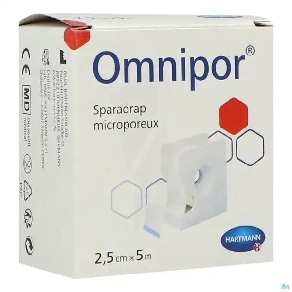 Omnipor® Sparadrap Microporeux 2,5 Cm X 5 Mètres - Dévidoir