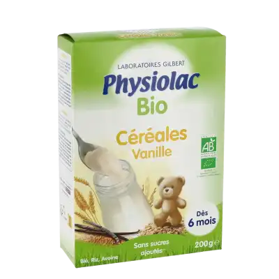 Physiolac Céréales Vanille Bio B/200g à DAMMARIE-LES-LYS