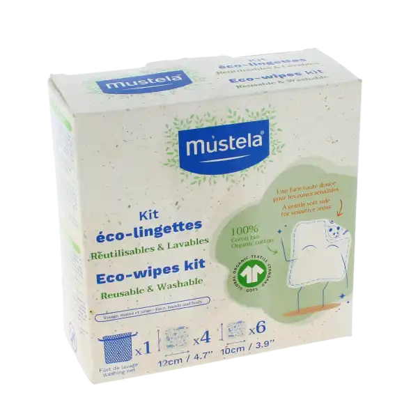 Mustela Kit éco-lingettes en coton Bio