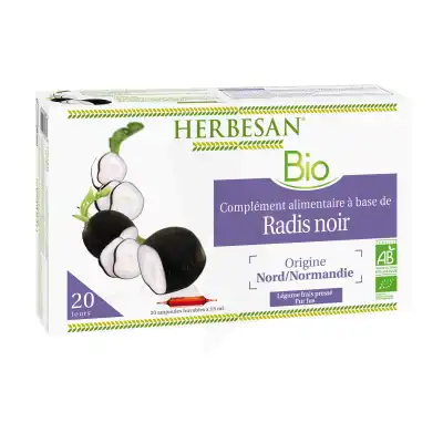 Herbesan Phyto Radis Noir Solution Buvable 20 Ampoules/15ml à Muttersholtz