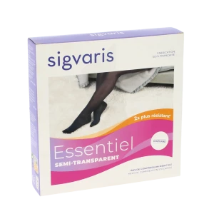 Sigvaris Essentiel Semi-transparent Bas Auto-fixants Po Femme Classe 2 Dune Medium Normal