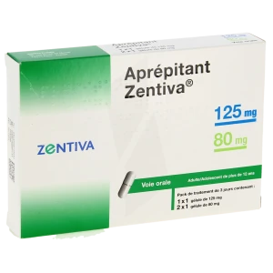 Aprepitant Zentiva 125 Mg, Gélule Et Aprepitant Zentiva 80 Mg, Gélule