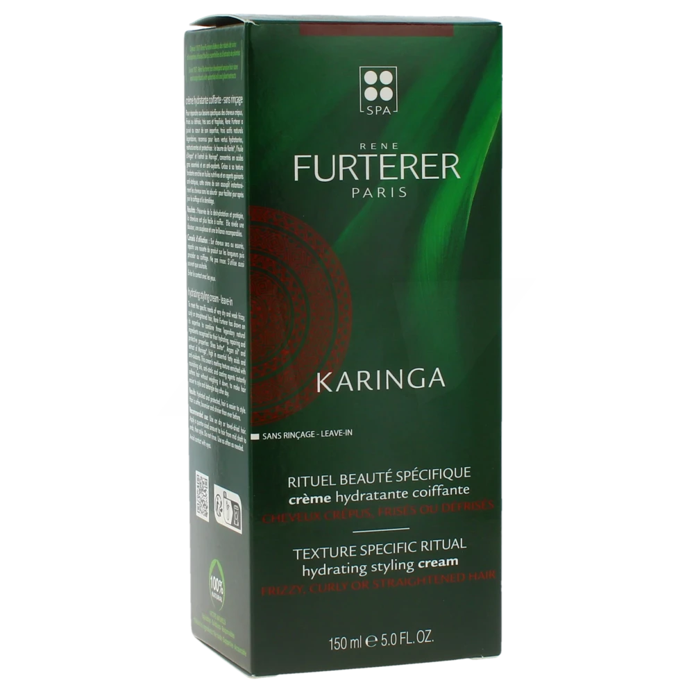 René Furterer Karinga Crème Hydratante Coiffante Sans Rinçage Tube De 150 Ml