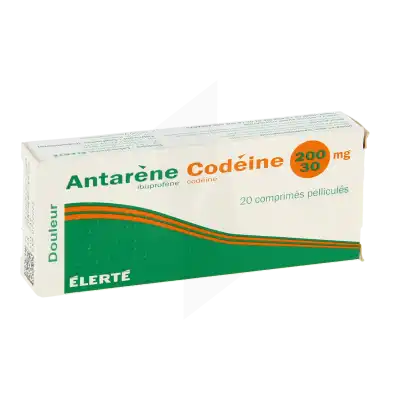 Antarene Codeine 200 Mg/30 Mg, Comprimé Pelliculé à LA CRAU