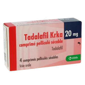 Tadalafil Krka 20 Mg, Comprimé Pelliculé Sécable