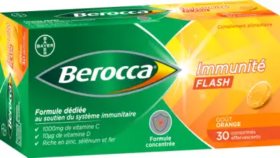 Berocca Immunité Flash Comprimés Effervesecents B/30 à Libourne