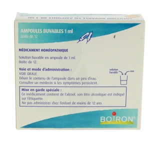 Boiron Serum Anticolibacillaire * 8dh Solution Buvable En Ampoules Boîte De 12 Ampoules