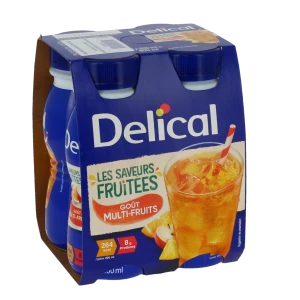 Delical Boisson Fruitee Nutriment Saveur Multi-fruits 4bouteilles/200ml