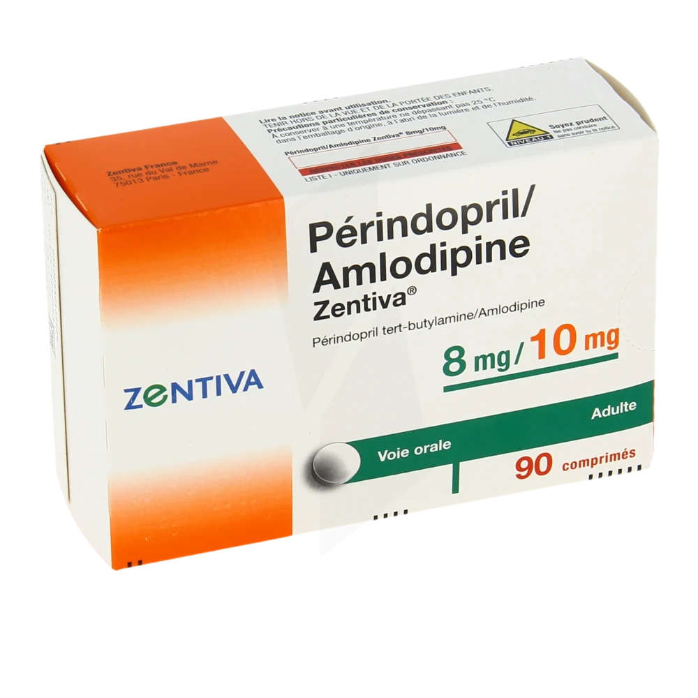 Perindopril/amlodipine Zentiva 8 Mg/10 Mg, Comprimé
