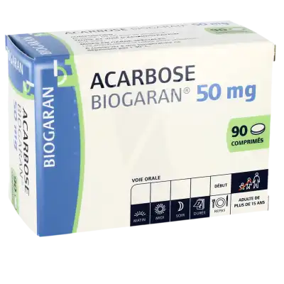 Acarbose Biogaran 50 Mg, Comprimé à Bassens