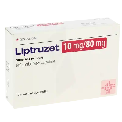 LIPTRUZET 10 mg/80 mg, comprimé pelliculé