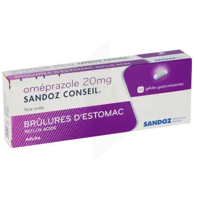 Omeprazole Sandoz Conseil 20 Mg, Gélule Gastro-résistante à Andernos