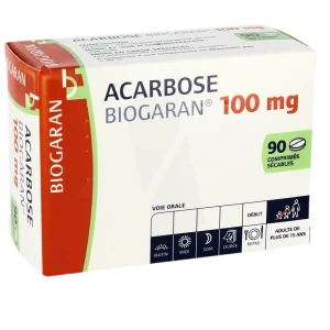 Acarbose Biogaran 100 Mg, Comprimé Sécable