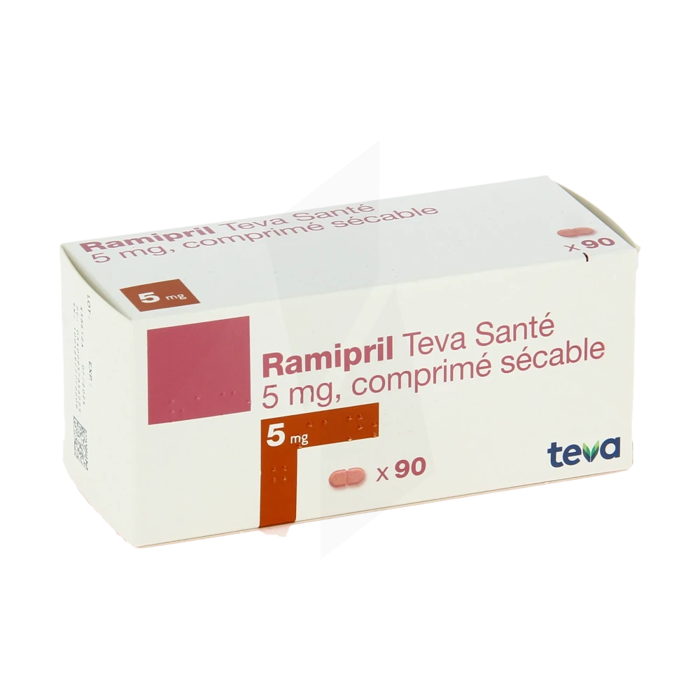 Ramipril Teva Sante 5 Mg, Comprimé Sécable