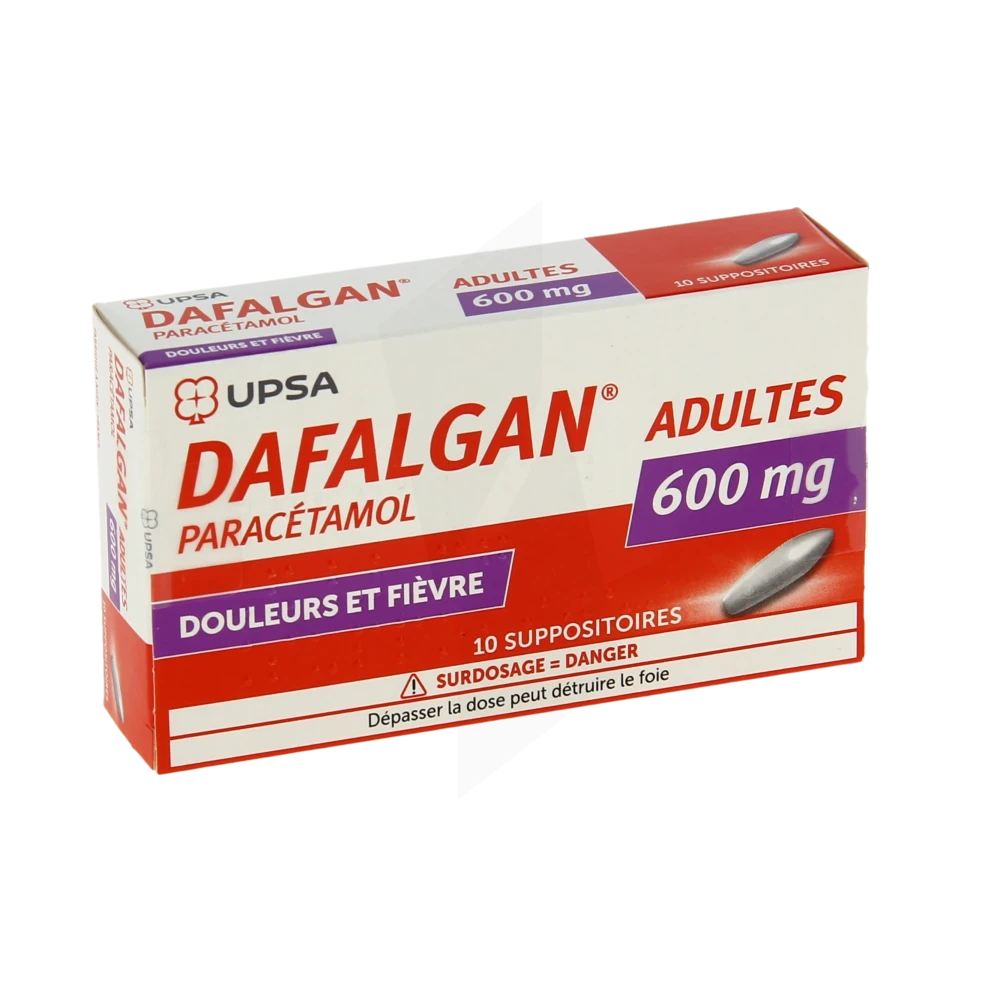 Dafalgan Adultes 600 Mg, Suppositoire