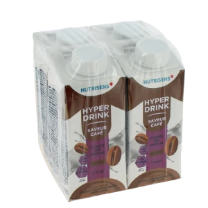 Nutrisens Hyperdrink 2kcal Fibres Nutriment Café 4 Briques/200ml