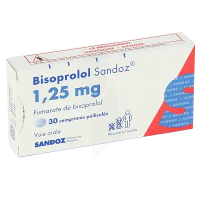 Bisoprolol Sandoz 1,25 Mg, Comprimé Pelliculé à ROMORANTIN-LANTHENAY