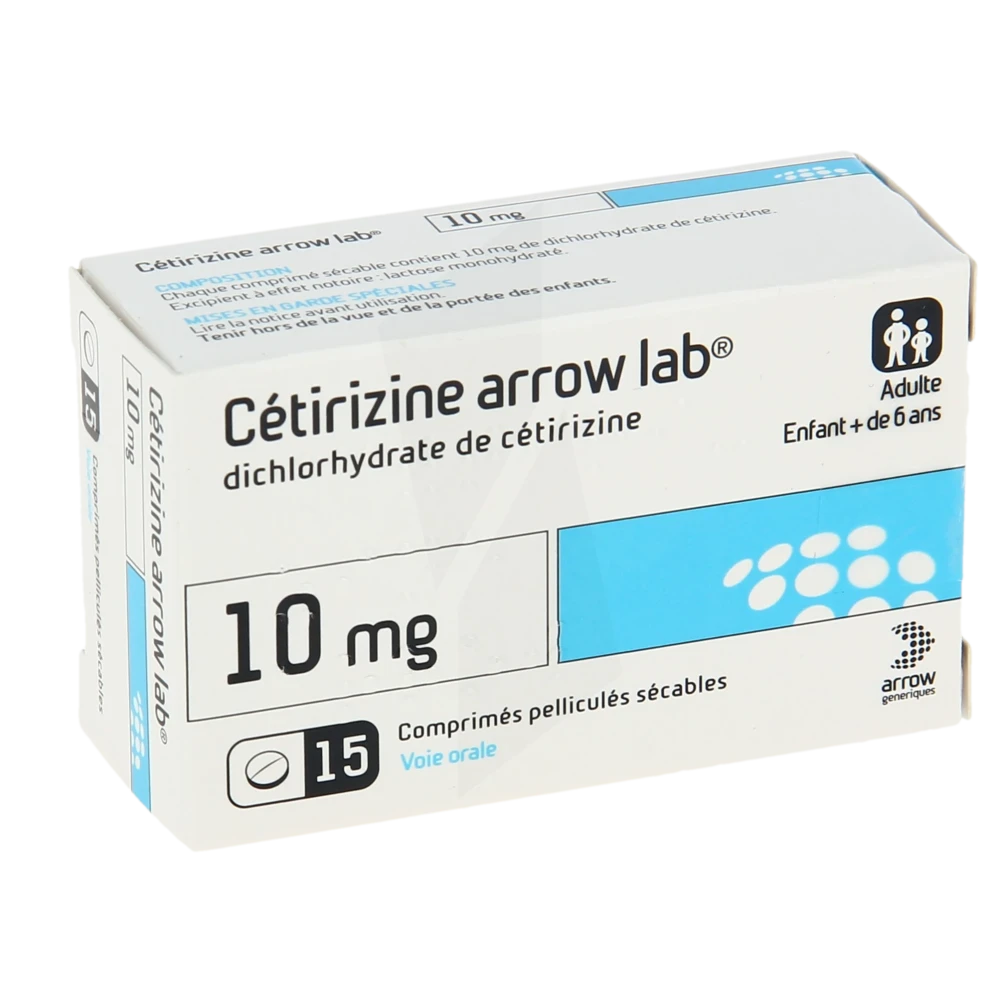 Cetirizine Arrow Lab 10 Mg, Comprimé Pelliculé Sécable