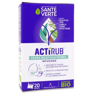 Santé Verte Actirub Tisane Respiratoire Bio 20 Sachets à Saint-Vallier