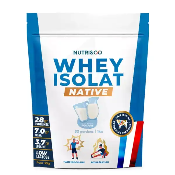 Nutri&co Whey Isolate Native Neutre Poudre Sachet/1kg