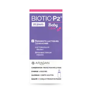Aragan Biotic P2 Baby D.e.f. Solution Buvable Fl Compte-gouttes/5ml à Bordeaux