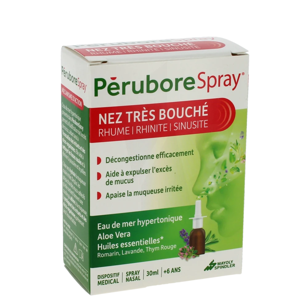 Perubore Spray Nasal Nez Très Bouché Fl/30ml