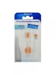 Inava - Recharges Brossettes Interdentaires 1,9mm Orange, 3 Recharges