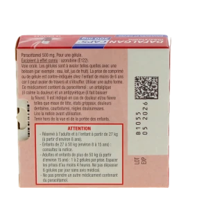 Dafalgancaps 500 Mg, Gélule