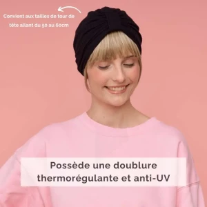 Les Franjynes Bonnet Assalit Noir Côtelé