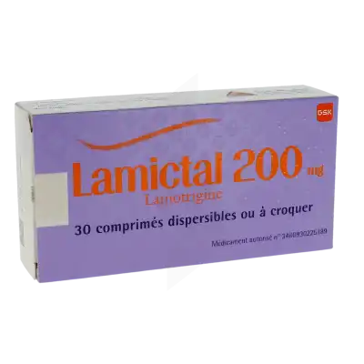 LAMICTAL 200 mg, comprimé dispersible ou à croquer