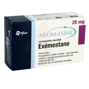 Aromasine 25 Mg, Comprimé Enrobé