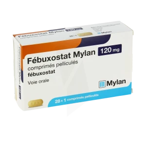 Febuxostat Mylan 120 Mg, Comprimé Pelliculé