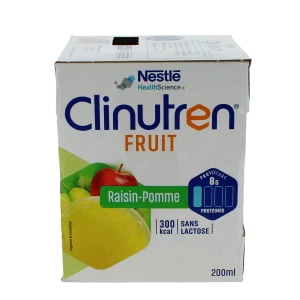 Clinutren Fruit Nutrim Pomme Raisin 4b/200ml
