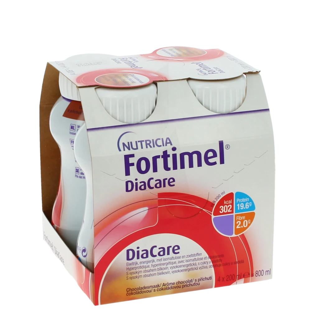 Fortimel Diacare Nutriment Chocolat 4 Bouteilles/200ml