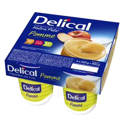Delical Nutra'pote Nutriment Pomme 4pots/200g à CUISERY