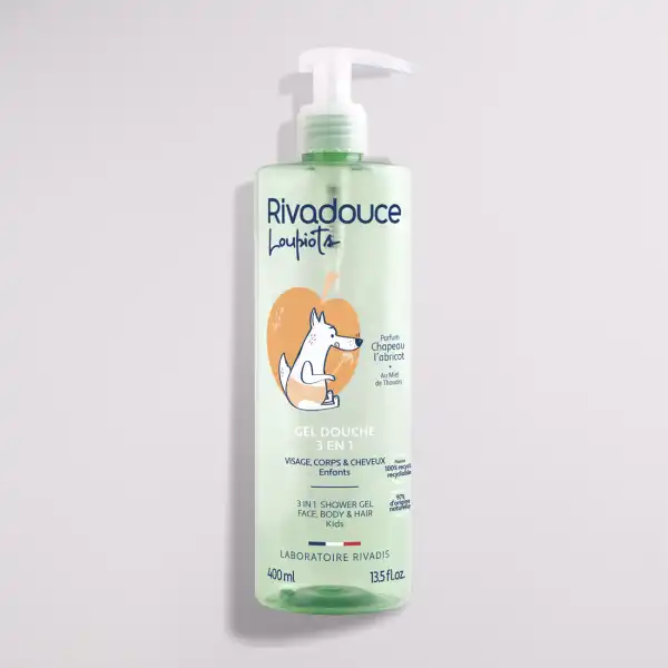 Rivadouce Loupiots Gel Douche 3 En 1 Chapeau L'abricot Fl Pompe/400ml