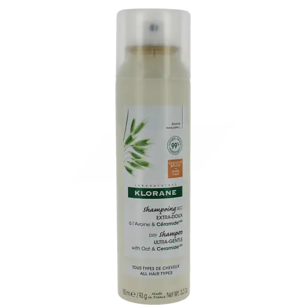 Klorane Shampoing Sec teinté Extra-doux Cheveux Châtains À Bruns À L'avoine & Céramideᴸᴵᴷᴱ Aérosol/150ml