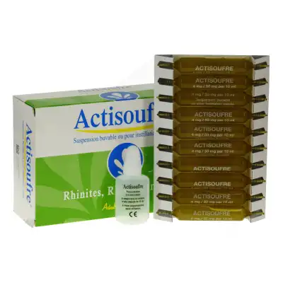 ACTISOUFRE 4 mg/50 mg par 10 ml, suspension buvable ou pour instillation nasale