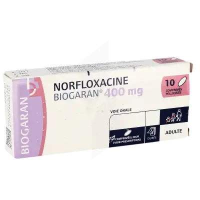 Norfloxacine Biogaran 400 Mg, Comprimé Pelliculé à Paris