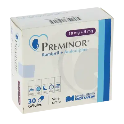 PREMINOR 10 mg/5 mg, gélule