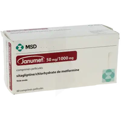 JANUMET 50 mg/1000 mg, comprimé pelliculé