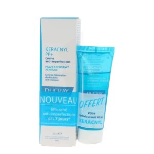 Ducray Keracnyl Pp + Crème Tube De 30 Ml + Gel Moussant