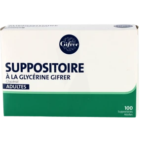 Suppositoire A La Glycerine Gifrer Suppos Adulte Sach/100