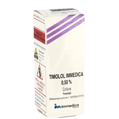 Timolol Immedica 0,50 Pour Cent, Collyre à LA TREMBLADE