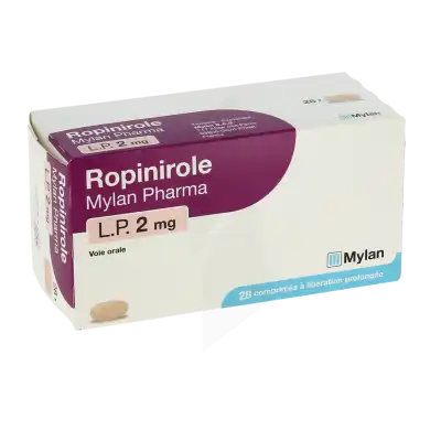 Ropinirole Viatris Lp 2 Mg, Comprimé à Libération Prolongée à POITIERS
