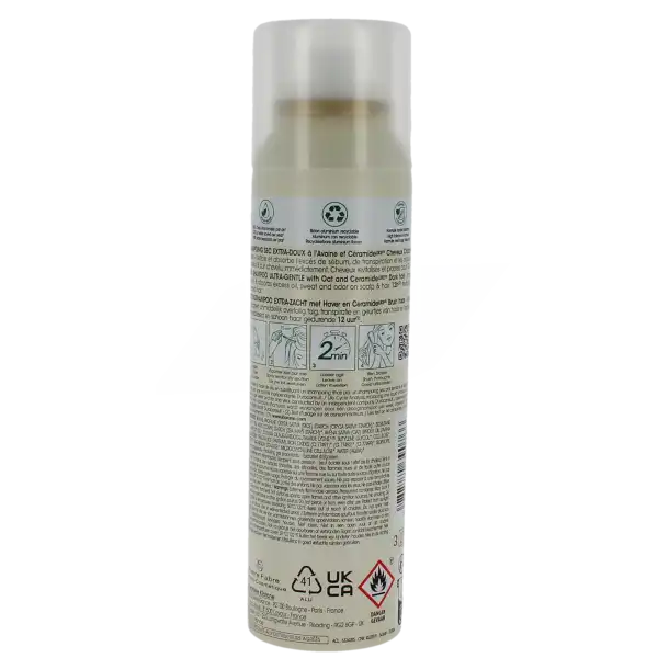 Klorane Shampoing Sec teinté Extra-doux Cheveux Châtains À Bruns À L'avoine & Céramideᴸᴵᴷᴱ Aérosol/150ml