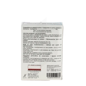 Adrenaline Aguettant 1 Mg/ml, Solution Injectable En Ampoule